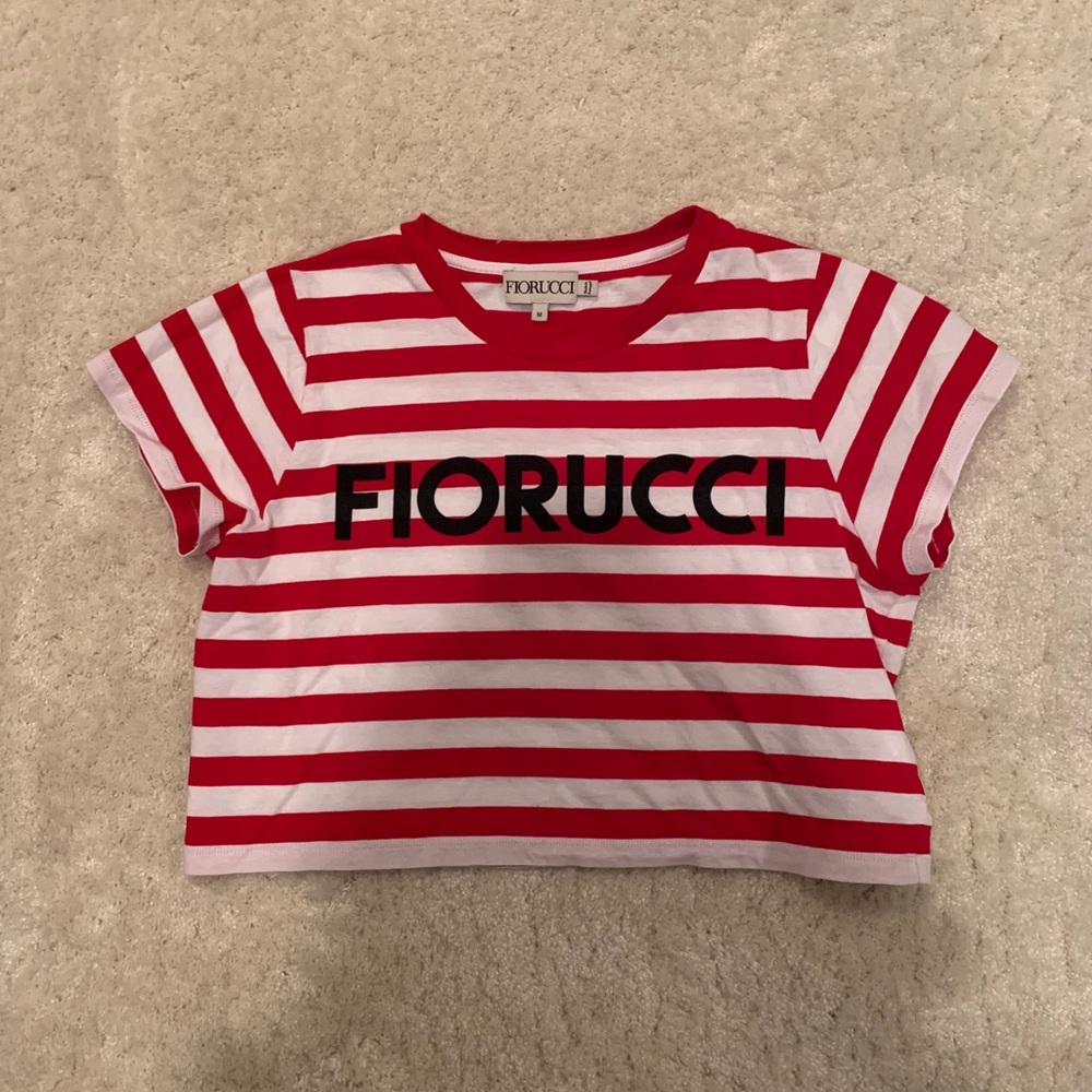 Fiorucci striped crop top